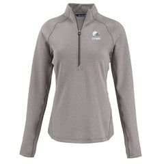Cleveland Browns Cutter & Buck Women's Peshastin Eco Fleece Recycled Half-Zip Pullover Top - Heather Gray - NFL