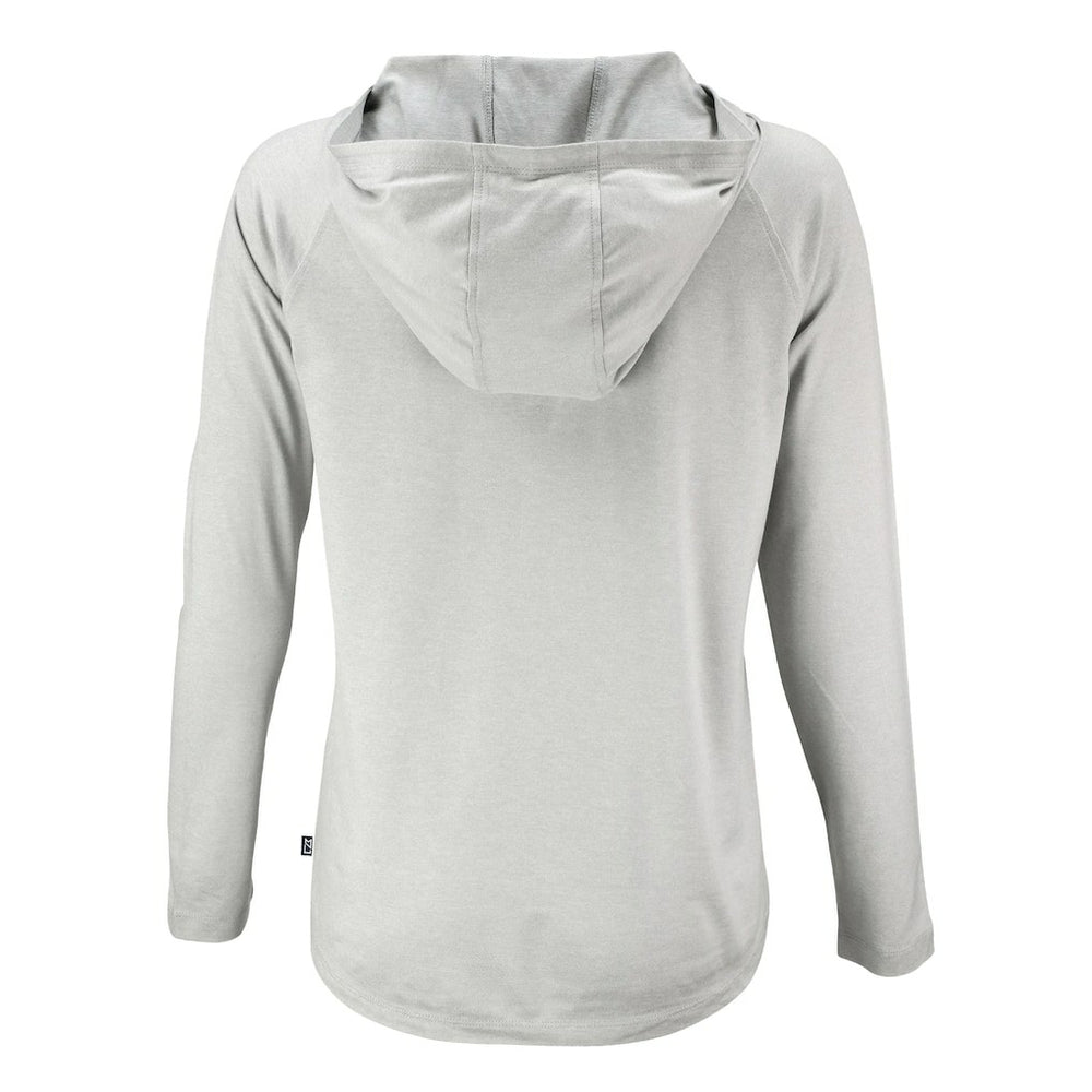Cleveland Browns Cutter & Buck Women's Coastline Epic Comfort Eco Recycled Quarter-Snap Long Sleeve Hoodie T-Shirt - Gray - NFL