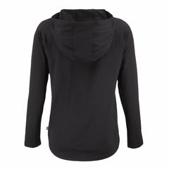 Cleveland Browns Cutter & Buck Women's Coastline Epic Comfort Eco Recycled Quarter-Snap Long Sleeve Hoodie T-Shirt - Black - NFL