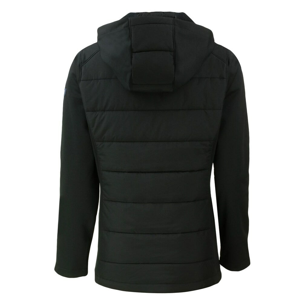 Cleveland Browns Cutter & Buck Women's Evoke Hybrid Eco Softshell Recycled Full-Zip Hooded Jacket - Black - NFL