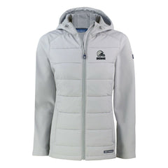 Cleveland Browns Cutter & Buck Women's Evoke Hybrid Eco Softshell Recycled Full-Zip Hooded Jacket - Gray - NFL