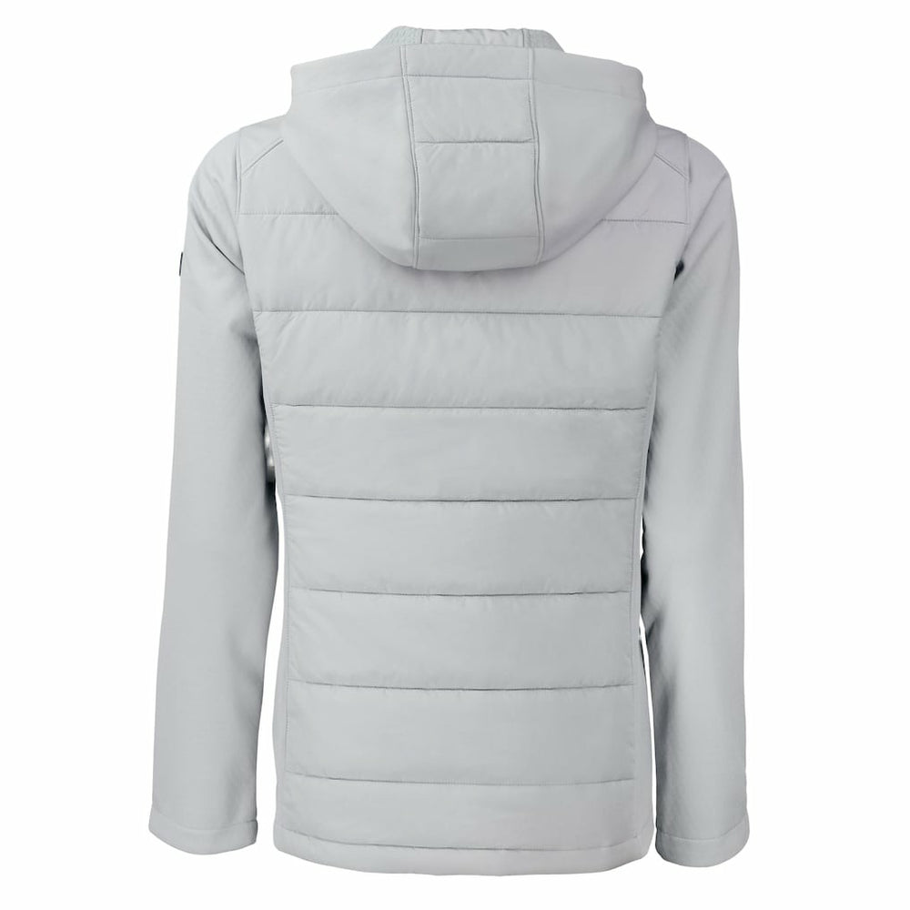 Cleveland Browns Cutter & Buck Women's Evoke Hybrid Eco Softshell Recycled Full-Zip Hooded Jacket - Gray - NFL