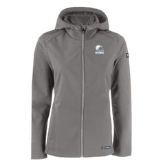 Cleveland Browns Cutter & Buck Women's Evoke Eco Softshell Recycled Full-Zip Hoodie Jacket - Gray - NFL
