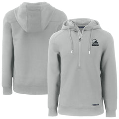 Cleveland Browns Cutter & Buck Roam Eco Recycled Half-Zip Pullover Hoodie - Gray - NFL