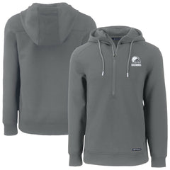 Cleveland Browns Cutter & Buck Roam Eco Recycled Half-Zip Pullover Hoodie - Gray - NFL
