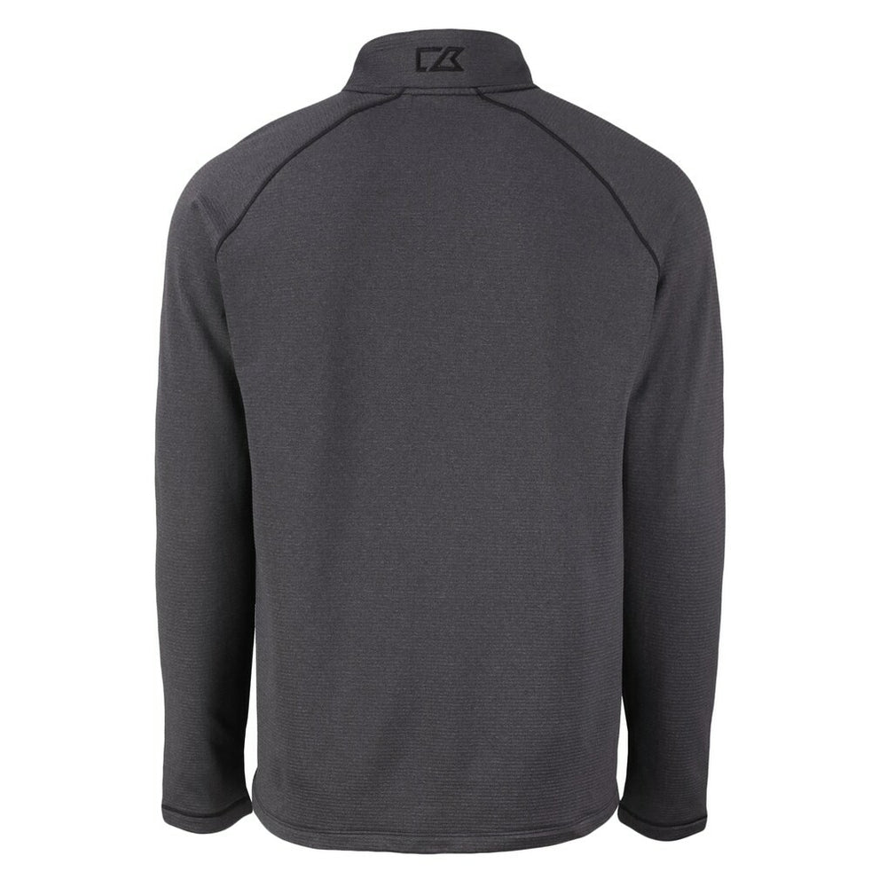 Cleveland Browns Cutter & Buck Peshastin Eco Fleece Recycled Half-Zip Pullover - Heather Black - NFL