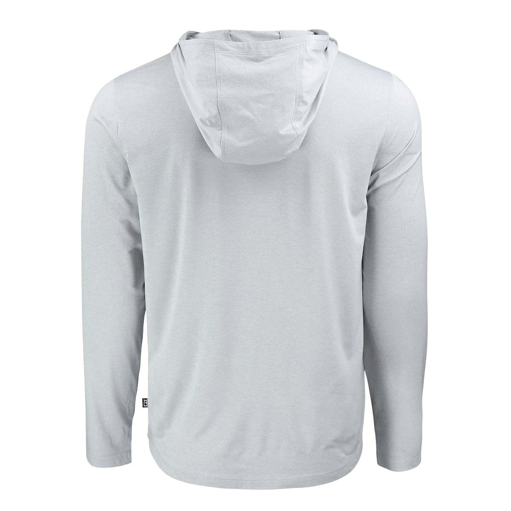 Cleveland Browns Cutter & Buck Coastline Epic Comfort Eco Recycled Long Sleeve Hooded T-Shirt - Gray - NFL