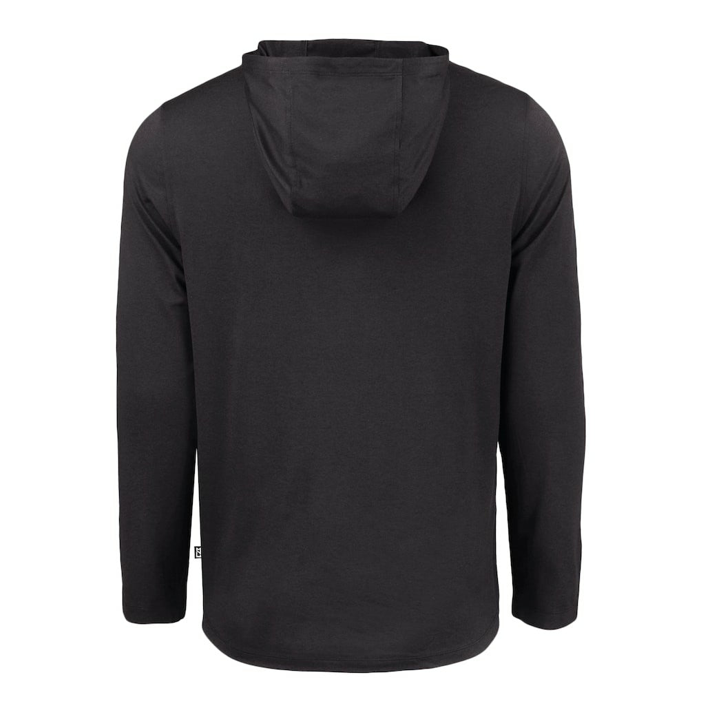 Cleveland Browns Cutter & Buck Coastline Epic Comfort Eco Recycled Long Sleeve Hooded T-Shirt - Black - NFL