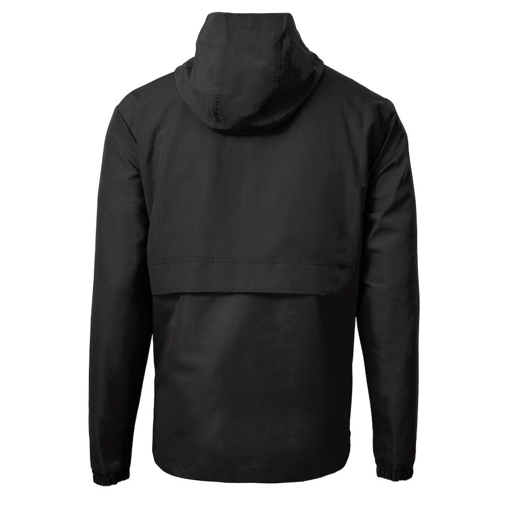 Cleveland Browns Cutter & Buck Charter Eco Recycled Anorak Half-Zip Hoodie Jacket - Black - NFL