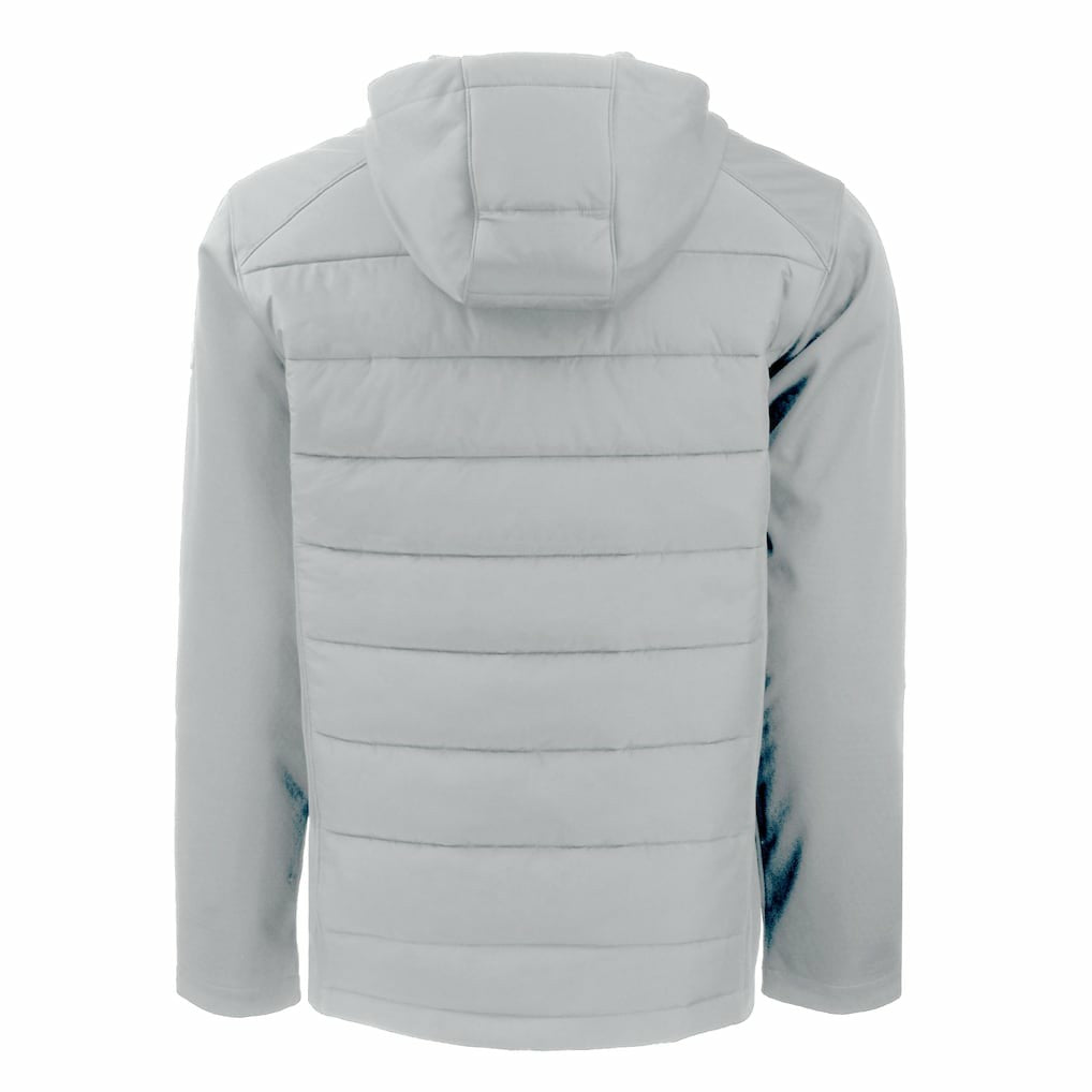 Cleveland Browns Cutter & Buck Evoke Hybrid Eco Softshell Recycled Full-Zip Hooded Jacket - Gray - NFL