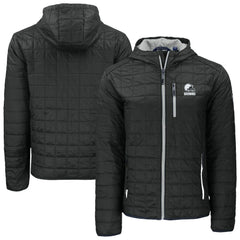 Cleveland Browns Cutter & Buck Rainier Primaloft Eco Full-Zip Hooded Jacket - Black - NFL