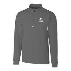 Cleveland Browns Cutter & Buck Big & Tall Traverse Stretch Eco Quarter-Zip Pullover Top - Gray - NFL