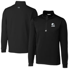 Cleveland Browns Cutter & Buck Big & Tall Traverse Stretch Eco Quarter-Zip Pullover Top - Black - NFL