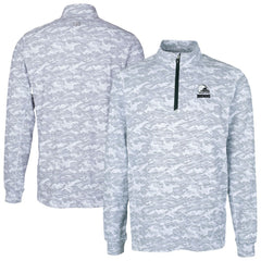 Cleveland Browns Cutter & Buck Big & Tall Traverse Stretch Eco Camo Print Quarter-Zip Top - Charcoal - NFL