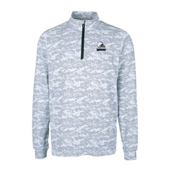 Cleveland Browns Cutter & Buck Big & Tall Traverse Stretch Eco Camo Print Quarter-Zip Top - Charcoal - NFL
