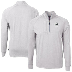 Cleveland Browns Cutter & Buck Big & Tall Adapt Eco Knit Quarter-Zip Top - Heather Gray - NFL