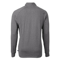 Cleveland Browns Cutter & Buck Big & Tall Adapt Eco Knit Quarter-Zip Top - Heather Black - NFL