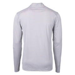 Cleveland Browns Cutter & Buck Big & Tall Virtue Eco Pique Micro Stripe Recycled Quarter-Zip Pullover Top - Gray - NFL