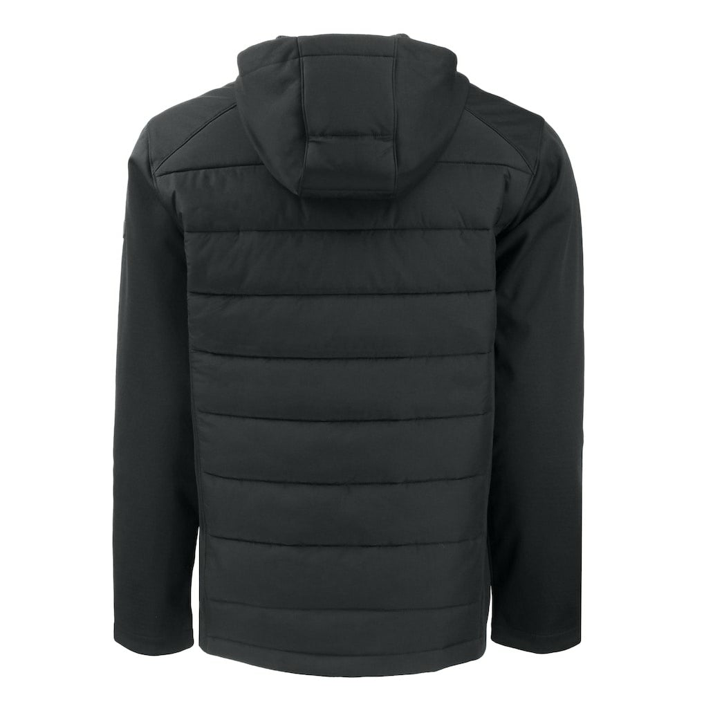 Cleveland Browns Cutter & Buck Big & Tall Evoke Hybrid Eco Softshell Recycled Full-Zip Hooded Jacket - Black - NFL