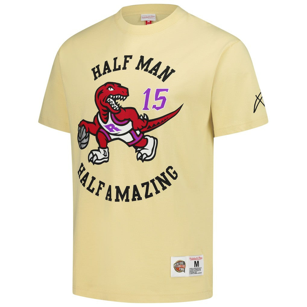 Mitchell & Ness Vince Carter Toronto Raptors Premium T-Shirt Cream