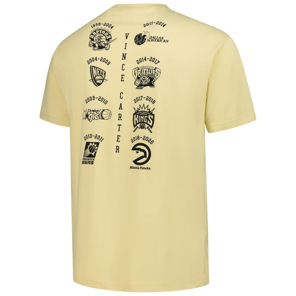 Mitchell & Ness Vince Carter Toronto Raptors Premium T-Shirt Cream