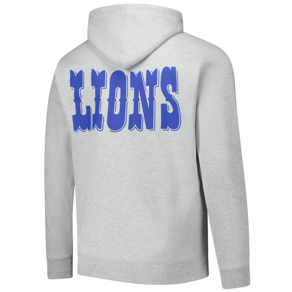 Calvin Johnson Detroit Lions Hall of Fame Player Graphic Pullover Hoodie - Heather Gray - Mitchell & Ness