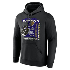 Baltimore Ravens Bud Light Pullover Hoodie - Black - NFL