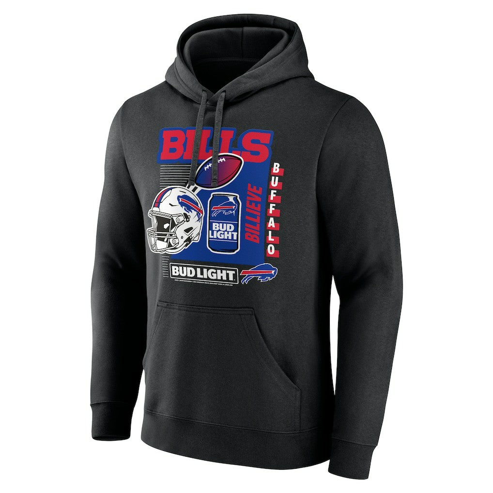 Buffalo Bills Bud Light Pullover Hoodie - Black - NFL