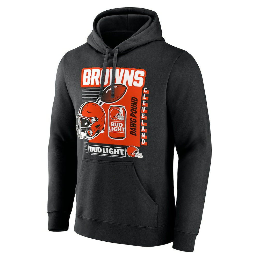 Cleveland Browns Bud Light Pullover Hoodie - Black - NFL