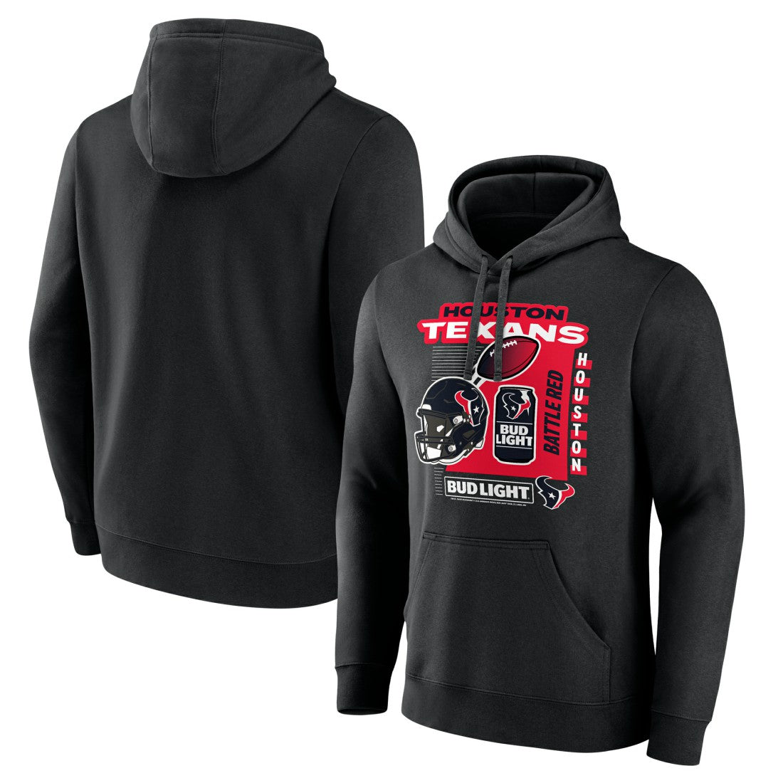 Houston Texans Bud Light Pullover Hoodie - Black - NFL