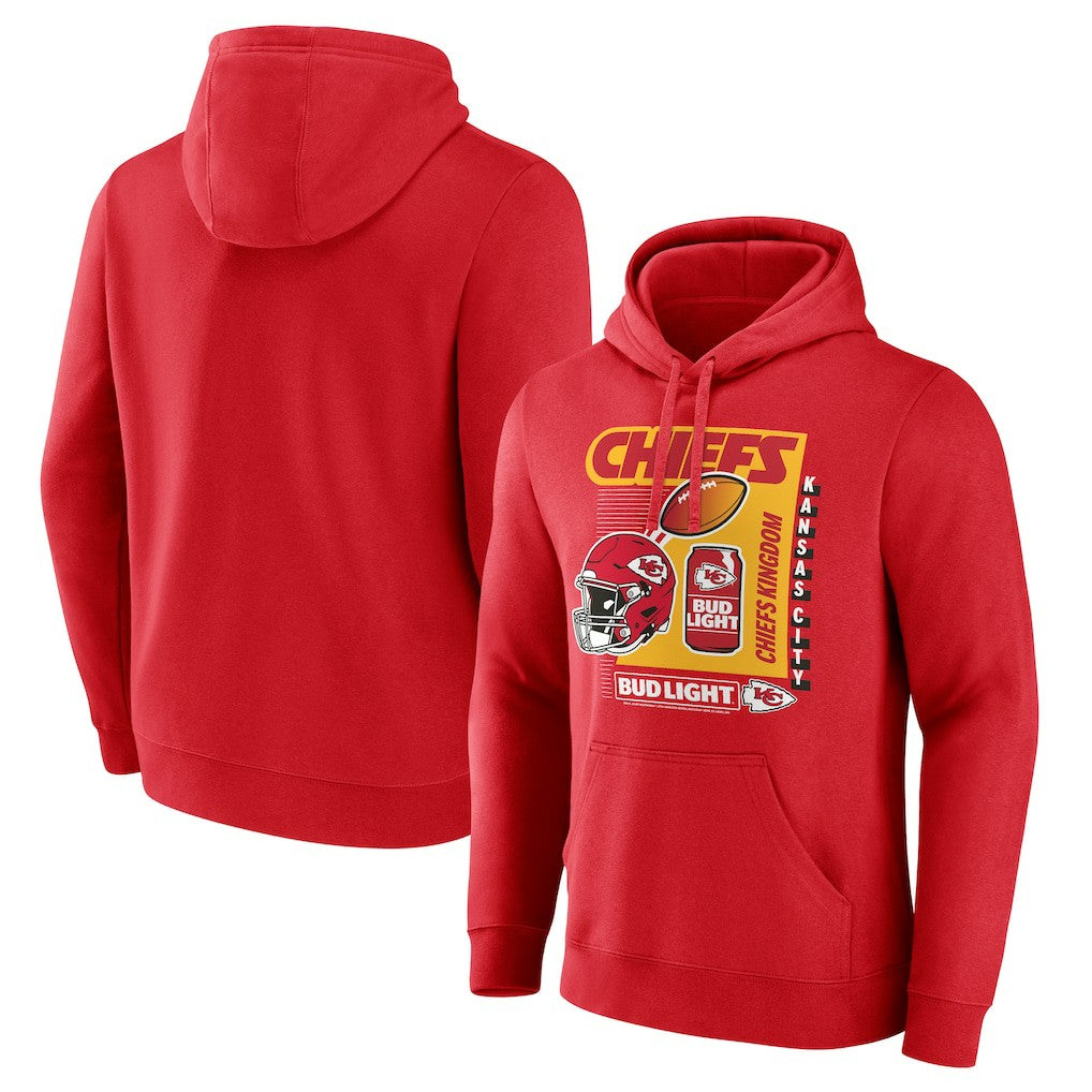 Kansas City Chiefs Bud Light Pullover Hoodie - Red - NFL