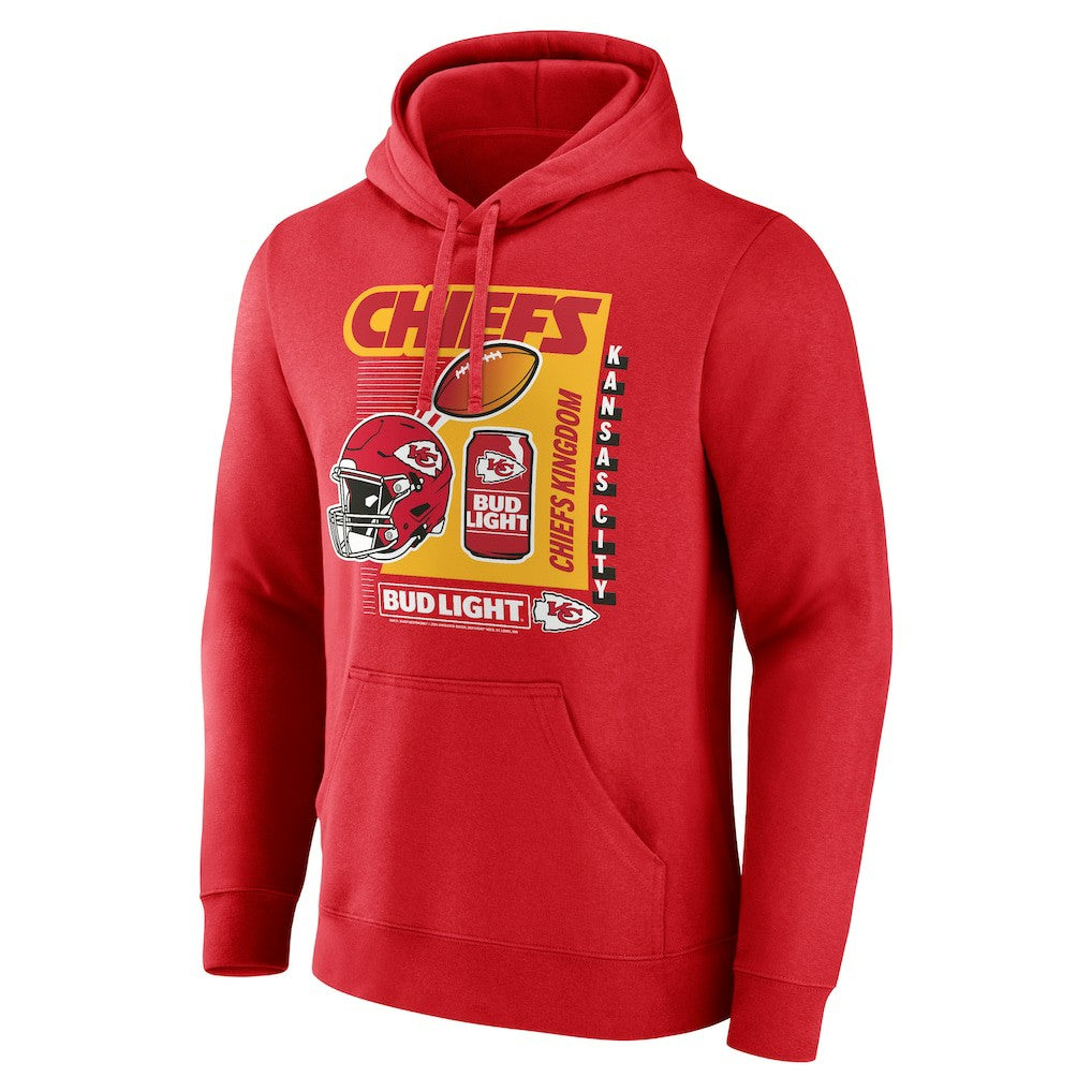 Kansas City Chiefs Bud Light Pullover Hoodie - Red - NFL