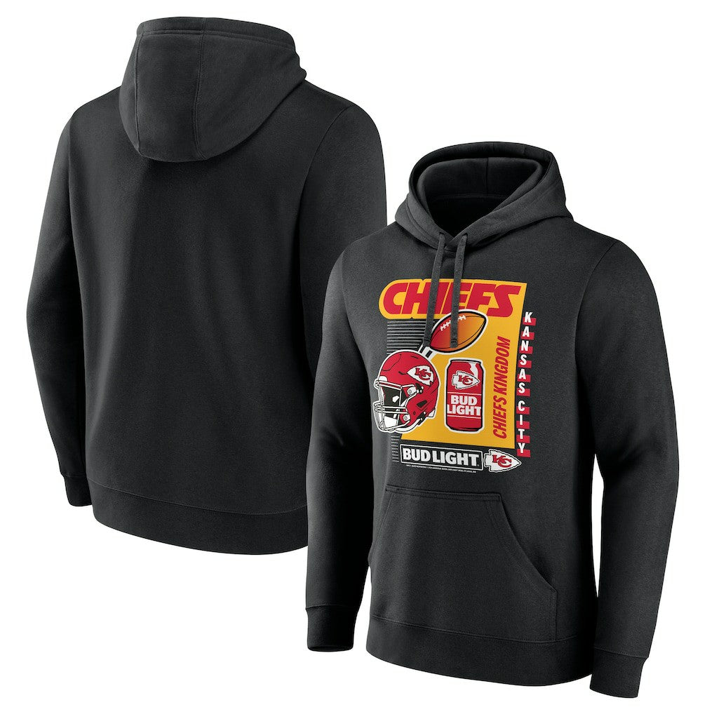 Kansas City Chiefs Bud Light Pullover Hoodie - Black - NFL