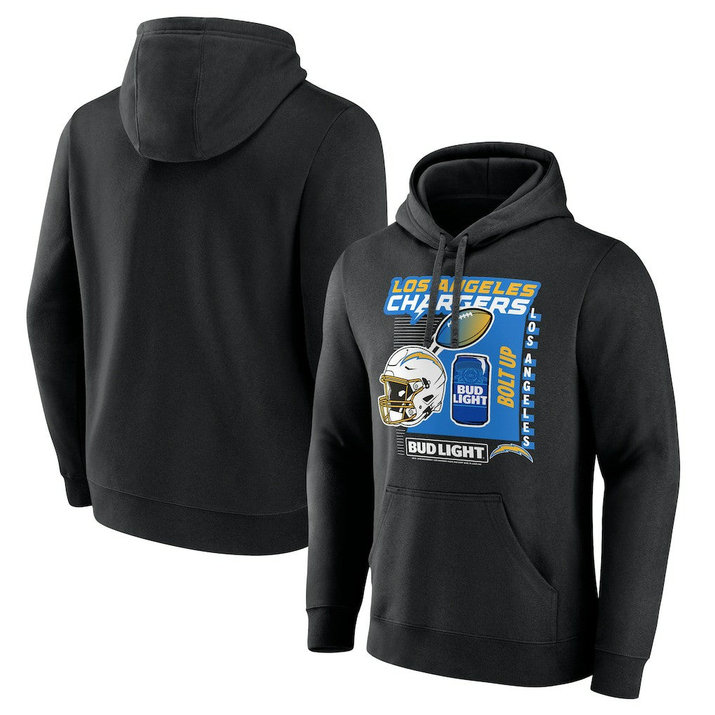 Los Angeles Chargers Bud Light Pullover Hoodie - Black - NFL