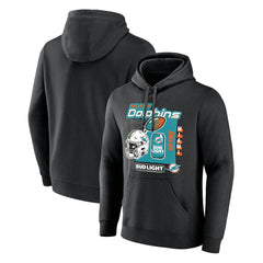 Miami Dolphins Bud Light Pullover Hoodie - Black - NFL