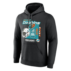 Miami Dolphins Bud Light Pullover Hoodie - Black - NFL