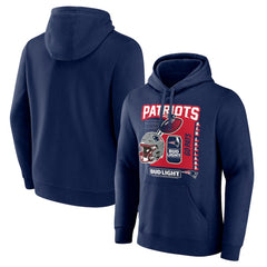 New England Patriots Bud Light Pullover Hoodie - Navy - NFL