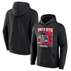 New England Patriots Bud Light Pullover Hoodie - Black - NFL