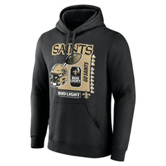 New Orleans Saints Bud Light Pullover Hoodie - Black - NFL
