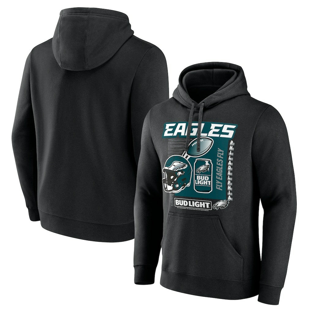Philadelphia Eagles Bud Light Pullover Hoodie - Black - NFL