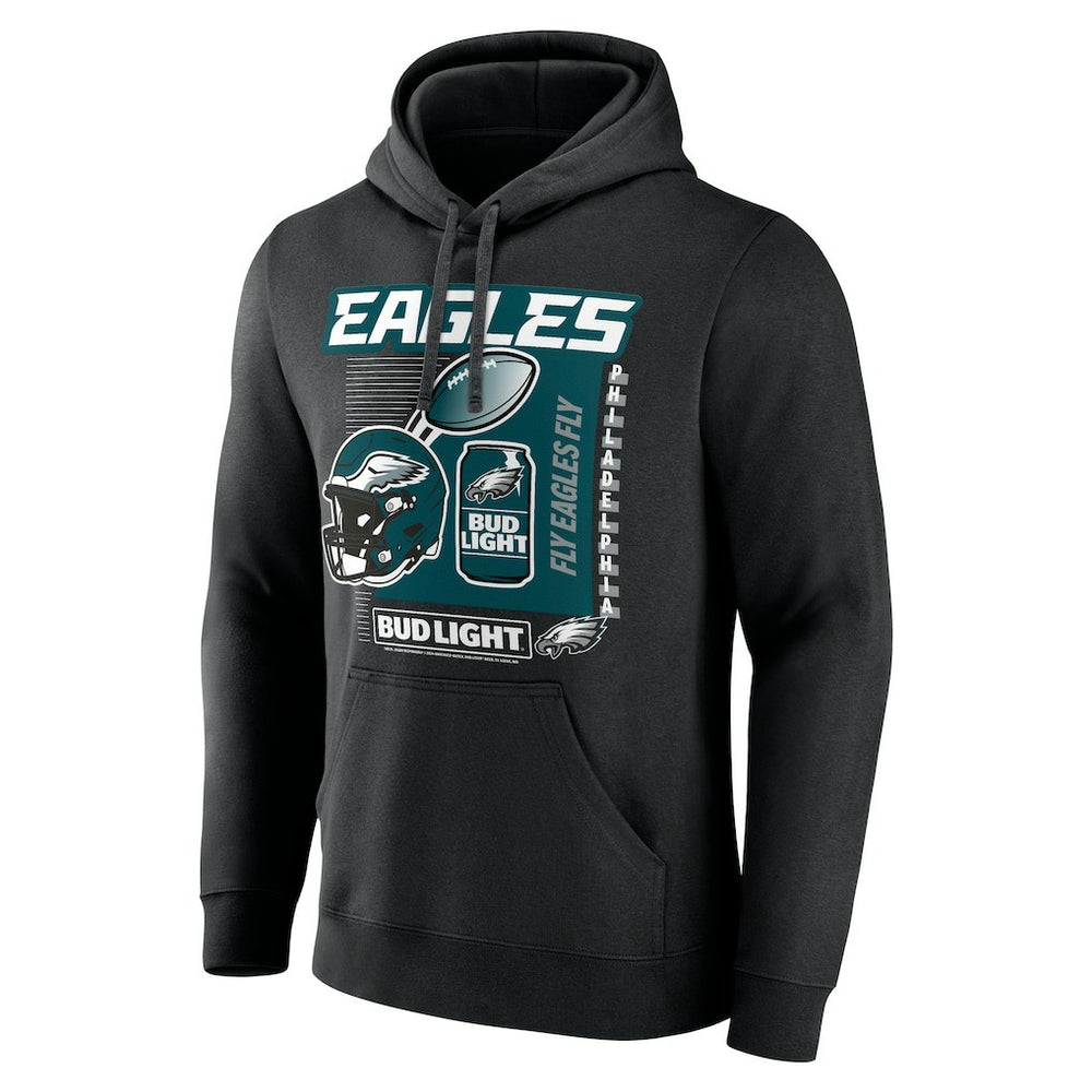 Philadelphia Eagles Bud Light Pullover Hoodie - Black - NFL