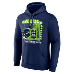 Seattle Seahawks Bud Light Pullover Hoodie - Navy - NFL