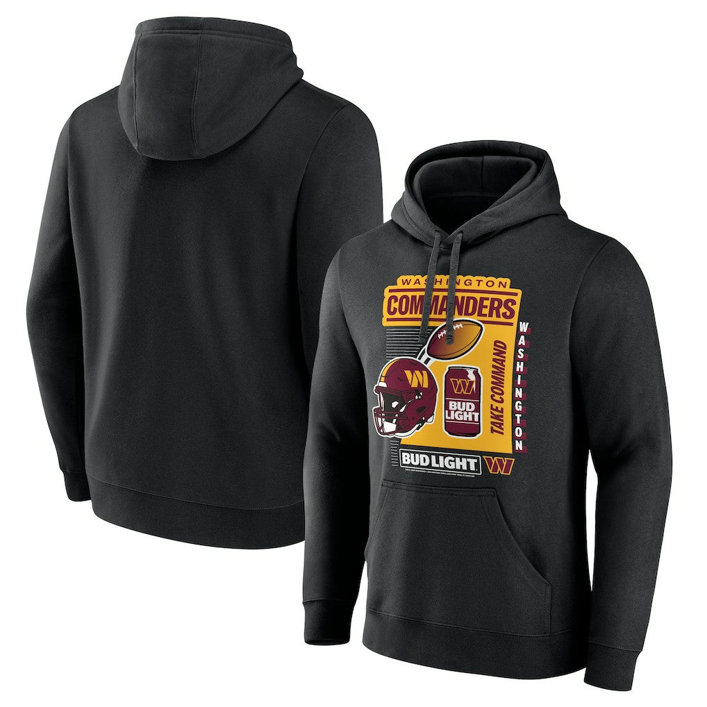 Washington Commanders Bud Light Pullover Hoodie - Black - NFL