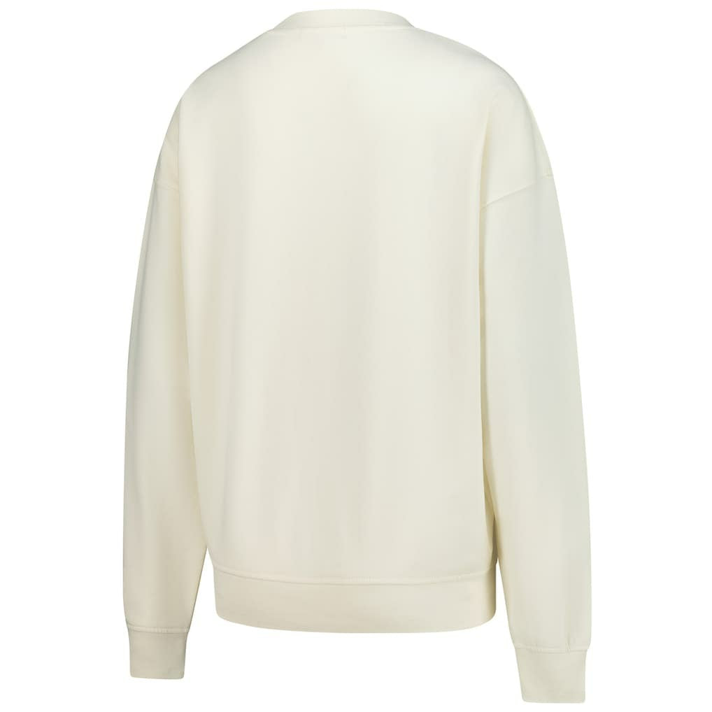 Chicago Bears Women's Fandom Fleece Pullover Sweatshirt - Cream - Mitchell & Ness