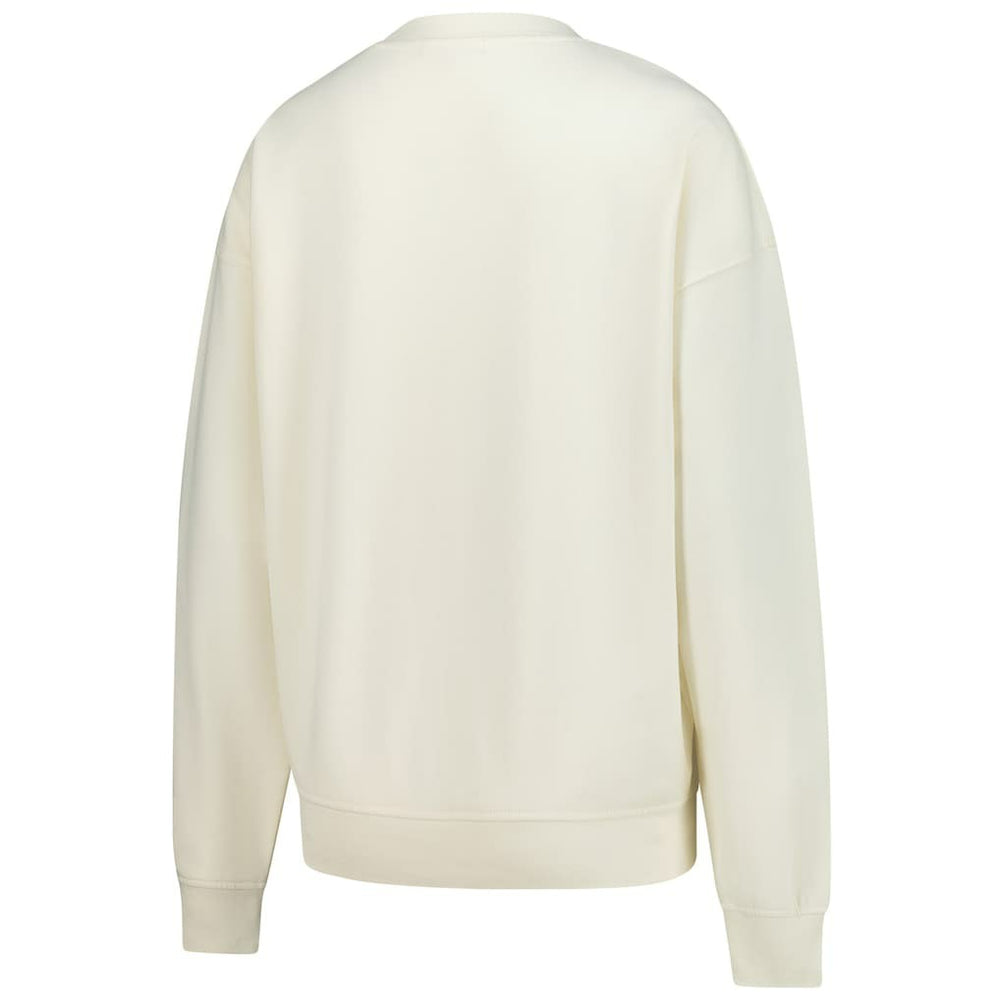 Chicago Bears Women's Fandom Fleece Pullover Sweatshirt - Cream - Mitchell & Ness