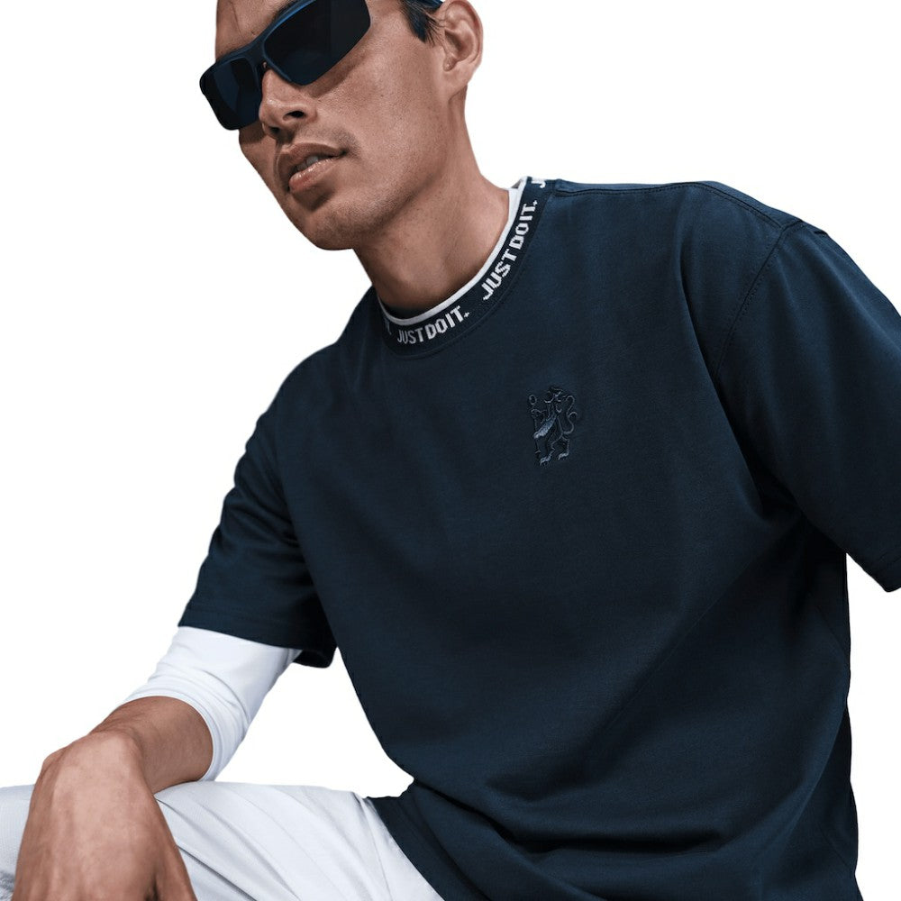 Nike - Chelsea Premium Just Do It Relaxed Fit T-Shirt - Navy