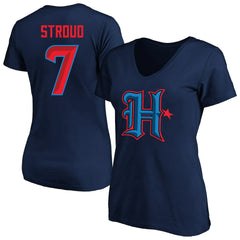 C.J. Stroud Houston Texans Women's Plus Size Fair Catch Name & Number Scoop Neck T-Shirt - Navy - NFL