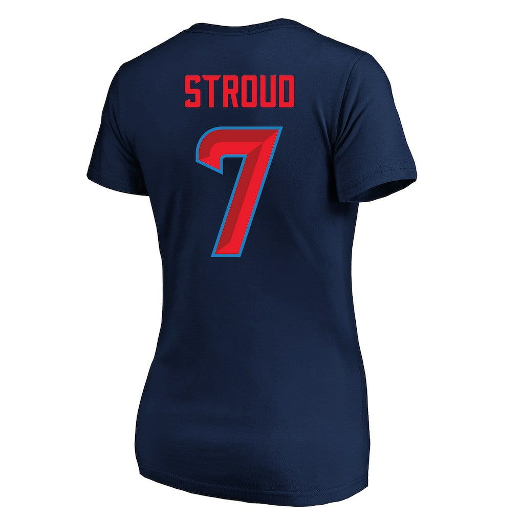 C.J. Stroud Houston Texans Women's Plus Size Fair Catch Name & Number Scoop Neck T-Shirt - Navy - NFL