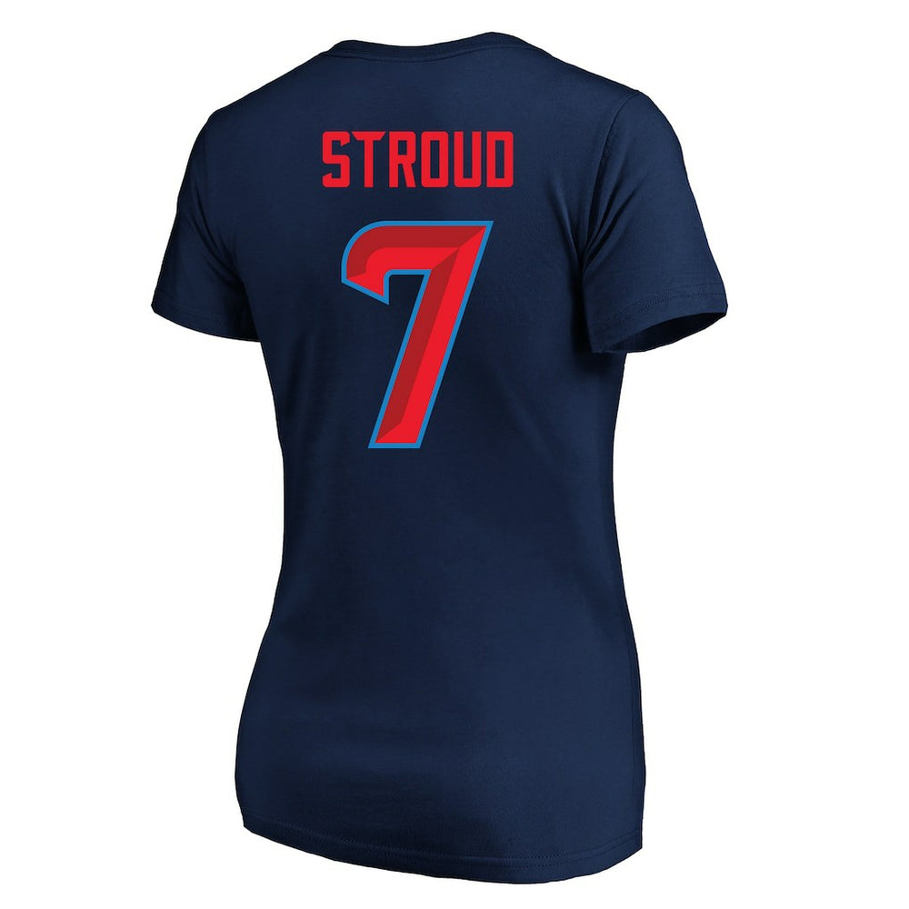 C.J. Stroud Houston Texans Women's Plus Size Fair Catch Name & Number Scoop Neck T-Shirt - Navy - NFL