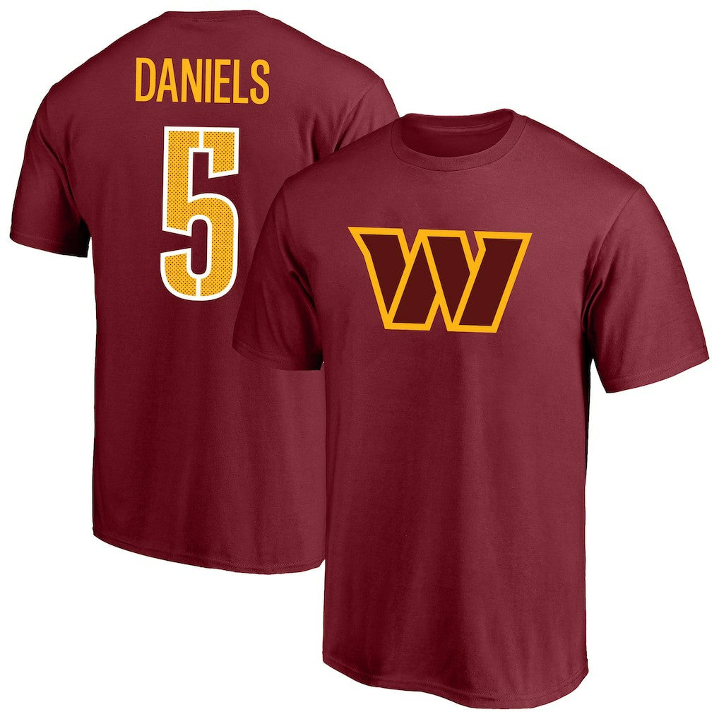 Jayden Daniels Washington Commanders Big & Tall Player Name & Number T-Shirt - Burgundy - Fanatics